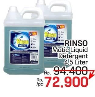 Promo Harga Rinso Detergent Matic Liquid 4500 ml - LotteMart