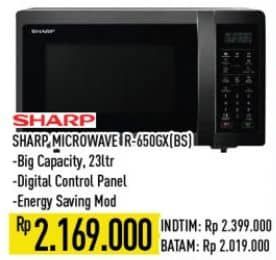 Promo Harga Sharp Microwave Inverter R-650GX(BS) All Variants  - Hypermart