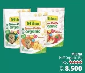 Promo Harga Milna Nature Puffs Organic 15 gr - LotteMart
