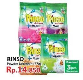 Promo Harga RINSO Detergen Bubuk 770 gr - Yogya