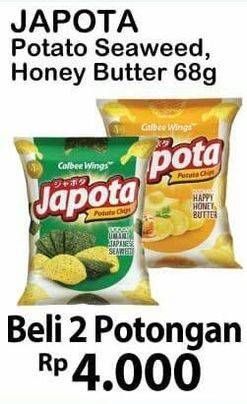 Promo Harga JAPOTA Potato Chips Seaweed, Happy Honey Butter per 2 pouch 68 gr - Alfamart