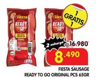 Promo Harga Fiesta Ready To Go Sausage Original 65 gr - Superindo