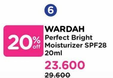 Promo Harga Wardah Perfect Bright Moisturizer SPF28 20 ml - Watsons