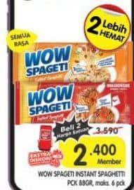 Promo Harga WOW Spageti All Variants 88 gr - Superindo