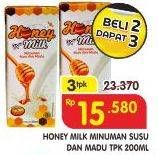 Promo Harga MADU NUSANTARA Honey Milk per 3 box 200 ml - Superindo