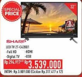 Promo Harga SHARP 2T-C42BD1i | LED TV 42"  - Hypermart