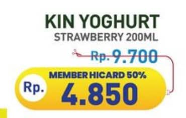 Promo Harga KIN Bulgarian Yogurt Strawberry 200 ml - Hypermart