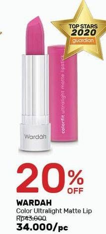 Promo Harga WARDAH Colorfit Ultralight Matte Lipstick  - Guardian