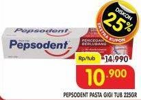 Promo Harga Pepsodent Pasta Gigi Pencegah Gigi Berlubang White 225 gr - Superindo