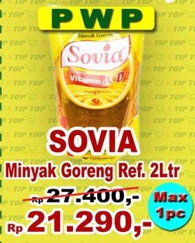 Promo Harga SOVIA Minyak Goreng 2 ltr - TIP TOP