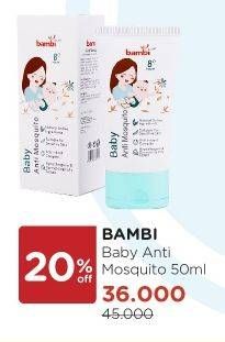 Promo Harga BAMBI Baby Anti Mosquito Lotion 50 ml - Watsons
