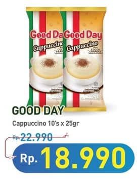 Promo Harga Good Day Cappuccino per 10 sachet 25 gr - Hypermart