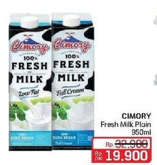 Promo Harga Cimory Fresh Milk Full Cream 950 ml - Lotte Grosir