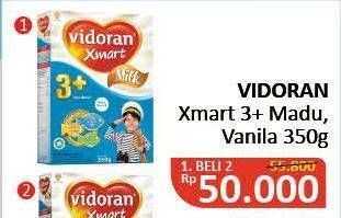 Promo Harga VIDORAN Xmart 3+ Madu, Vanilla per 2 box 350 gr - Alfamidi