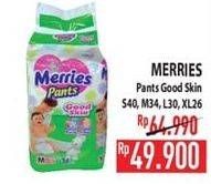 Promo Harga Merries Pants Good Skin S40, XL26, M34, L30 26 pcs - Hypermart