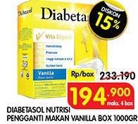 Promo Harga DIABETASOL Special Nutrition for Diabetic Vanilla 1000 gr - Superindo