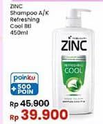 Promo Harga Zinc Shampoo Refreshing Cool 450 ml - Indomaret