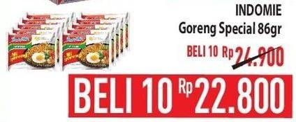 Promo Harga INDOMIE Mi Goreng Spesial per 10 pcs 86 gr - Hypermart