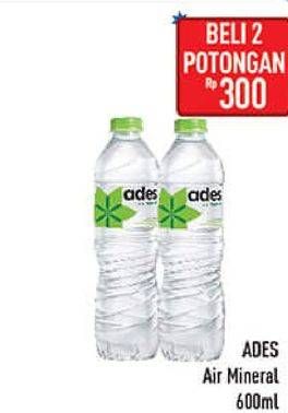Promo Harga ADES Air Mineral 600 ml - Hypermart