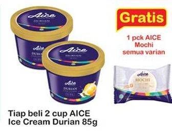 Promo Harga AICE Ice Cream Durian per 2 pcs 85 gr - Indomaret