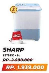 Promo Harga SHARP ES-T99SJ-BL/PK | Washing Machine Twin Tube Hijab Series 7.5kg  - Yogya