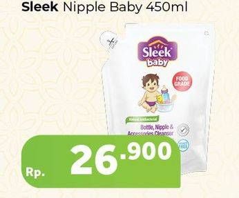 Promo Harga SLEEK Baby Bottle, Nipple and Accessories Cleanser 450 ml - Carrefour
