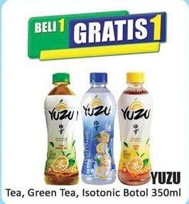 Promo Harga YUZU Minuman Teh Green Tea, Isotonik, Yuzu Orange 350 ml - Hari Hari