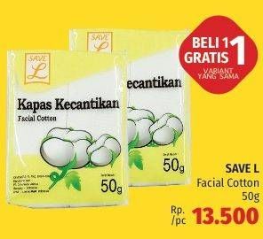 Promo Harga SAVE L Facial Cotton 50 gr - LotteMart