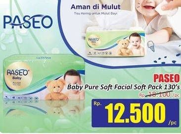 Promo Harga PASEO Baby Pure Soft 130 sheet - Hari Hari