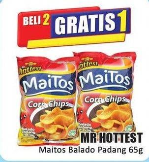 Promo Harga Mr Hottest Maitos Corn Chips Balado Padang 65 gr - Hari Hari