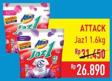 Promo Harga Attack Jaz1 Detergent Powder Pesona Segar, Semerbak Cinta 1700 gr - Hypermart