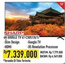 Promo Harga Sharp 4K UHD Google TV - 4TC50FJ1X  - Hypermart