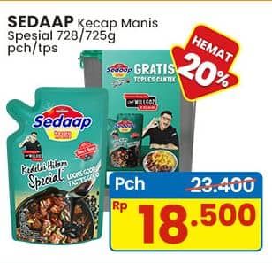 Promo Harga Sedaap Kecap Manis Kedelai Hitam Special 725 ml - Indomaret