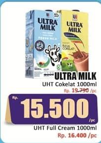 Promo Harga Ultra Milk Susu UHT Coklat 1000 ml - Hari Hari