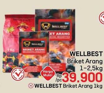 Promo Harga Wellbest Briket Arang 1000 gr - LotteMart
