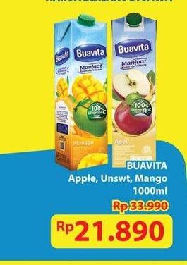 Promo Harga Buavita Fresh Juice Apple, Mango 1000 ml - Hypermart