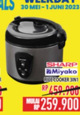 Promo Harga Promo Rice Cooker Sharp dan Miyako  - Hypermart