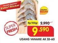 Promo Harga Udang Vanamae AK 55-60 per 100 gr - Superindo