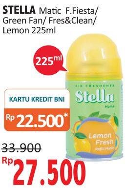 Promo Harga STELLA Matic Refill Lemon Fresh, Green Fantasy 225 ml - Alfamidi