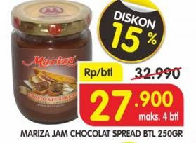 Promo Harga MARIZA Chocolate Spread 250 gr - Superindo