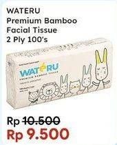 Promo Harga WATERU Premium Bamboo Tissue 100 pcs - Indomaret