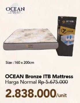 Promo Harga Ocean Bronze ITB Mattress 160 X 200 Cm  - Carrefour