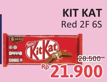Promo Harga Kit Kat Chocolate 2 Fingers per 6 bungkus 17 gr - Alfamidi