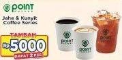 Promo Harga POINT COFFEE Cofee Series Jahe Kunyit, Kopi Hitam Jahe, Kopi Susu Jahe  - Indomaret