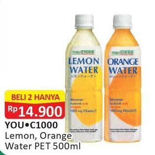 Promo Harga YOU C1000 Isotonic Drink Lemon Water, Orange Water 500 ml - Alfamart