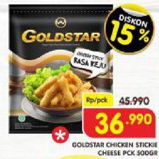 Promo Harga GOLDSTAR Chicken Nugget Stickie Cheese 500 gr - Superindo