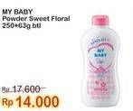 Promo Harga MY BABY Baby Powder Sweet Floral 250 gr - Indomaret