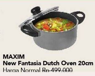 Promo Harga MAXIM New Fantasia Dutch Oven, 20 Cm  - Carrefour