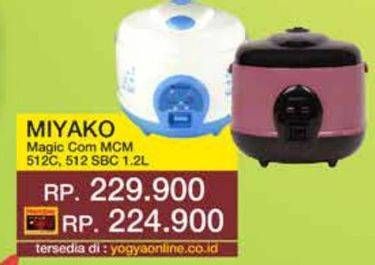 Promo Harga Miyako MCM-512 | Rice Cooker 1.2ltr  - Yogya