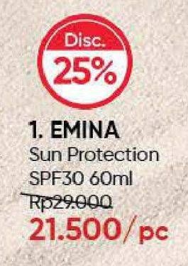 Promo Harga EMINA Sun Battle SPF 30+ PA+++ 60 ml - Guardian